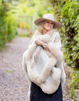 Sky Offering | Tikas Baby Alpaca Fur Cape 930