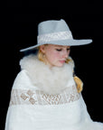 Peace | Grey Western Alpaca Wool Hat