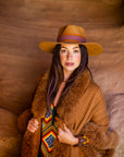 Happiness | Beige Western Alpaca Wool Hat