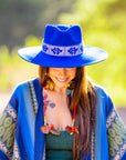Resilience | Electric Blue Western Alpaca Wool Hat