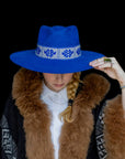 Resilience | Electric Blue Western Alpaca Wool Hat
