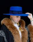 Wisdom | Electric Blue Spanish Alpaca Wool Hat
