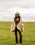 Sacred Balance | Espresso Baby Alpaca Fur Wrap 021