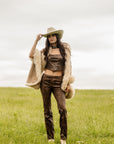 Sacred Balance | Espresso Baby Alpaca Fur Wrap 021