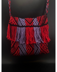 Red + Amethyst Huni Kuin Sling Purse