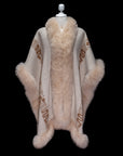 Chakana Blessing | Cream Baby Alpaca Fur Cape 927