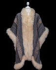 Shining Spirit | Grey Baby Alpaca Fur Cape 913