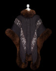 Connection Prayer | Black Baby Alpaca Fur Cape 914
