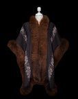 Connection Prayer | Black Baby Alpaca Fur Cape 914