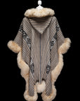 Dancing Light | Baby Alpaca Fur Cape with Hood | 922H