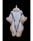 Double Condor Blessing | Cream Baby Alpaca Fur Cape 929