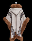 Sacred Waters | Baby Alpaca Fur Cape with Hood | 947H