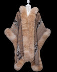 Ancestral Path | Baby Alpaca Fur Cape with Hood | 953H
