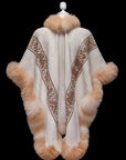 Prayer Of the Andes | Cream Signature Alpaca Fur Cape 964