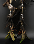 Black Feather Waterfall Huni Kuin Earrings