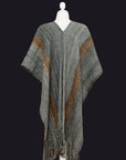 Heaven's Prayer | Grey Baby Alpaca Fringe Cape 048