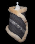 Guardian of the Andes | Grey Alpaca Fur Wrap 047
