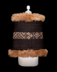 Ancestral Channel | Black Baby Alpaca Fur Wrap 016