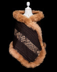 Ancestral Channel | Black Baby Alpaca Fur Wrap 016