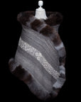 Earth's Wisdom | Black Alpaca Fur Wrap 036