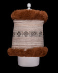 Path of Courage | Striped Alpaca Fur Wrap 72