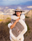 Mirror of Inti | Amber Alpaca Fur Wrap 045