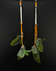 Orange & Green Duet Huni Kuin Feather Earring