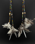 Rainbow Duet Huni Kuin Feather Earring