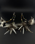 Rainbow Duet Huni Kuin Feather Earring