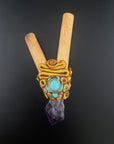 Turtle Kuripe with Palo Santo Wood | Huni Kuin