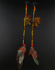 Yellow Huni Kuin Feather Earring