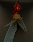 Red and Blue Huni Kuin Feather Hair Clip