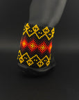 Black and Yellow Beaded Yawanawa Cuff