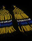 Yellow Huni Kuin Beaded Fringe Earrings