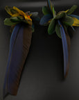 Rainbow Epic Pom Feather Earrings