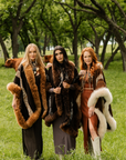 Connection Prayer | Black Baby Alpaca Fur Cape 914