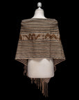Spirit Guides | Striped Baby Alpaca Fringe Wrap 033