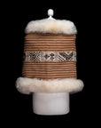 Divine Dance | Tan Striped Baby Alpaca Fur Wrap 002