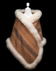 Earth Offering | Tan Baby Alpaca Fur Wrap 003