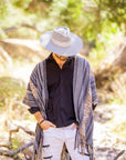 Peace | Grey Western Alpaca Wool Hat