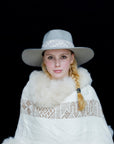 Peace | Grey Western Alpaca Wool Hat
