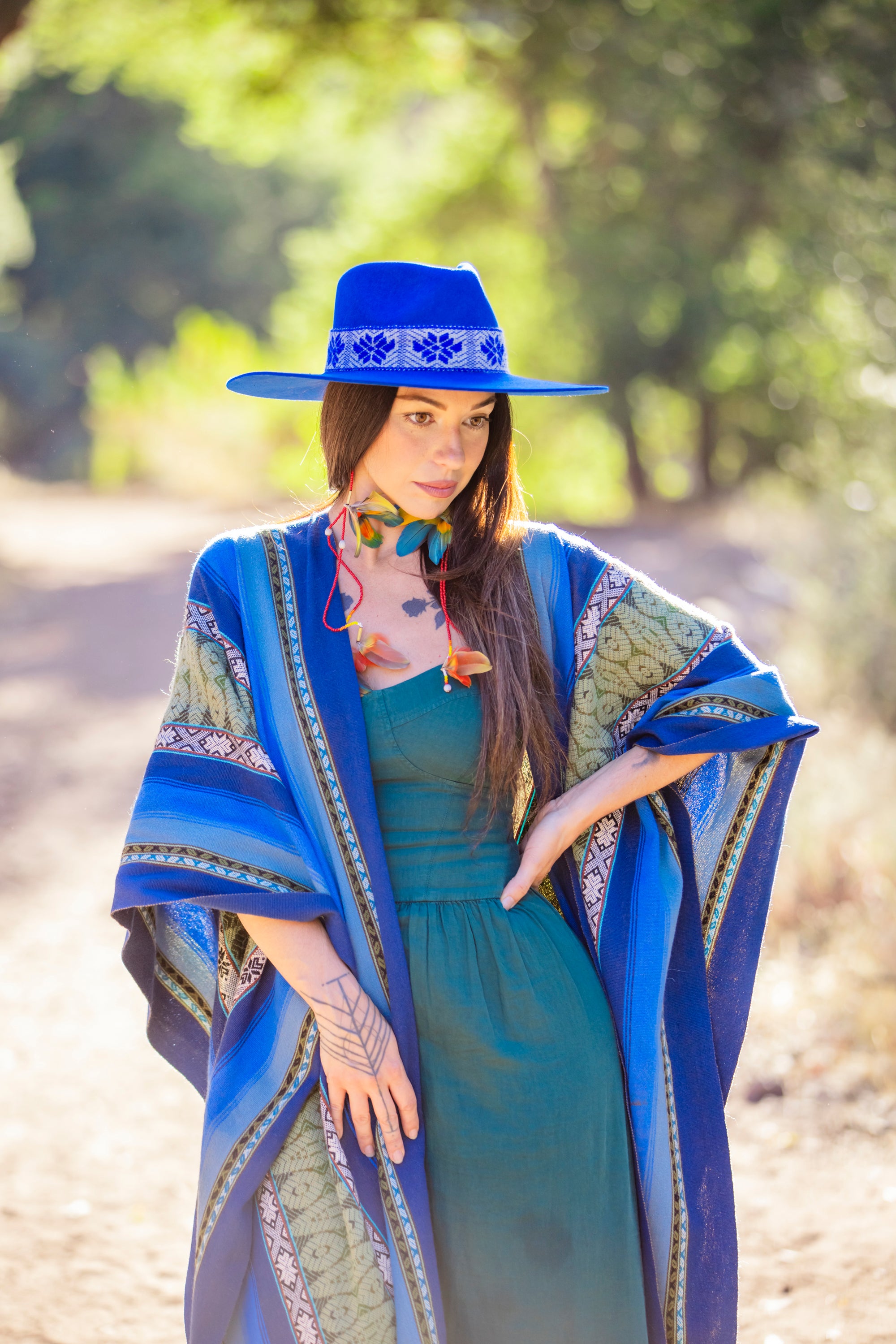 Resilience | Electric Blue Western Alpaca Wool Hat
