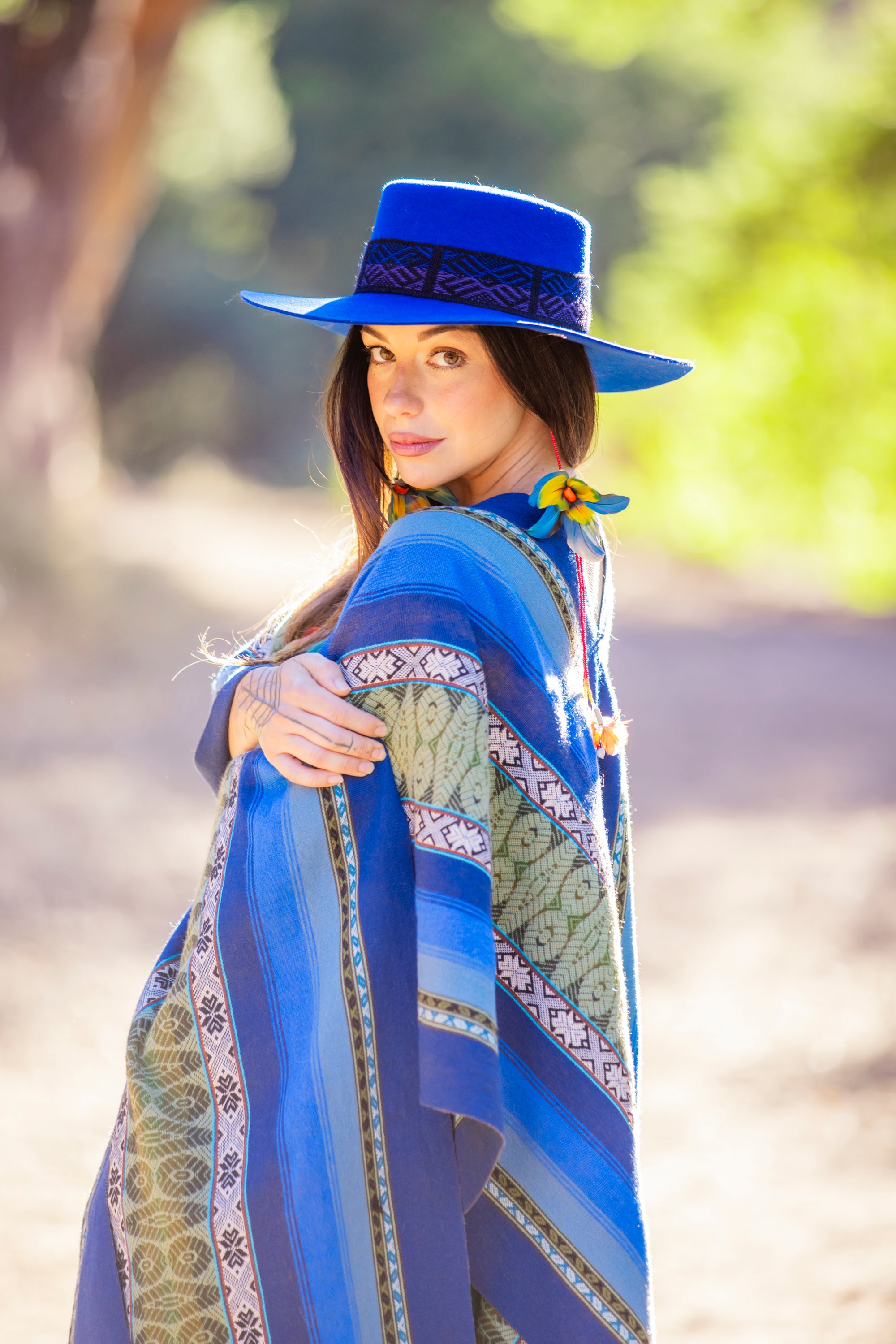 Wisdom | Electric Blue Spanish Alpaca Wool Hat