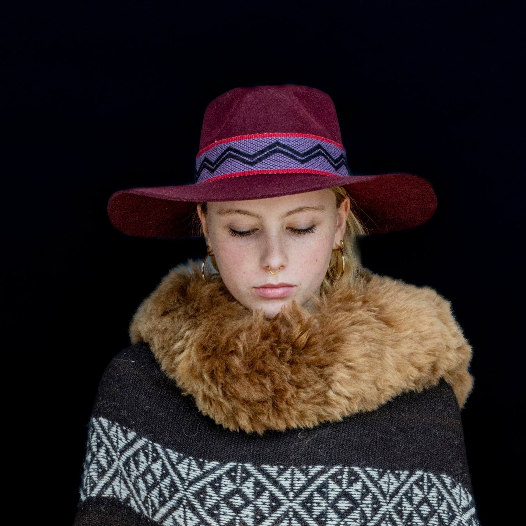 Purpose | Berry Western Alpaca Wool Hat