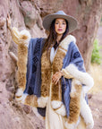 Guardian's Mantle | Grey Baby Alpaca Fur Cape 869