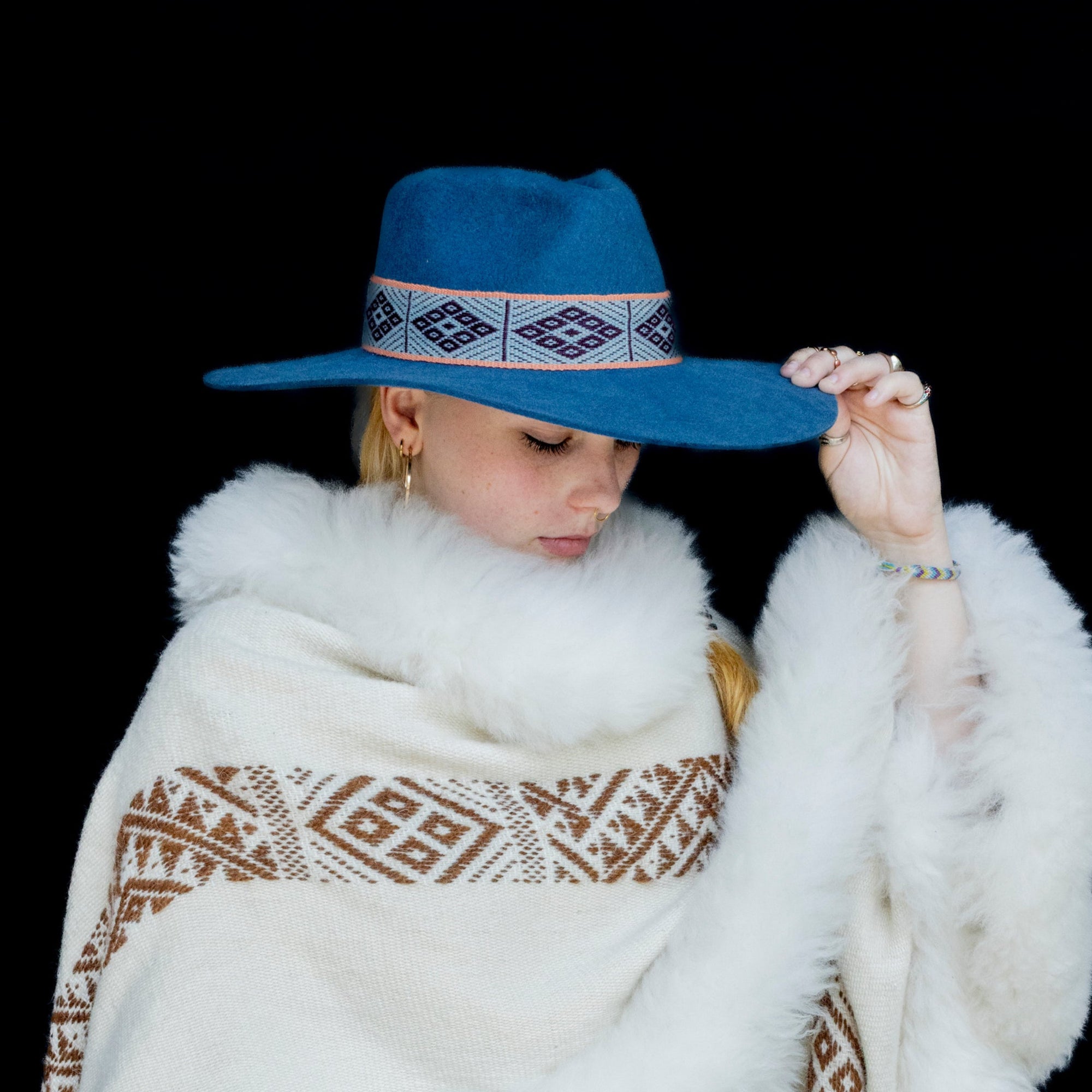 Vitality | Denim Western Alpaca Wool Hat