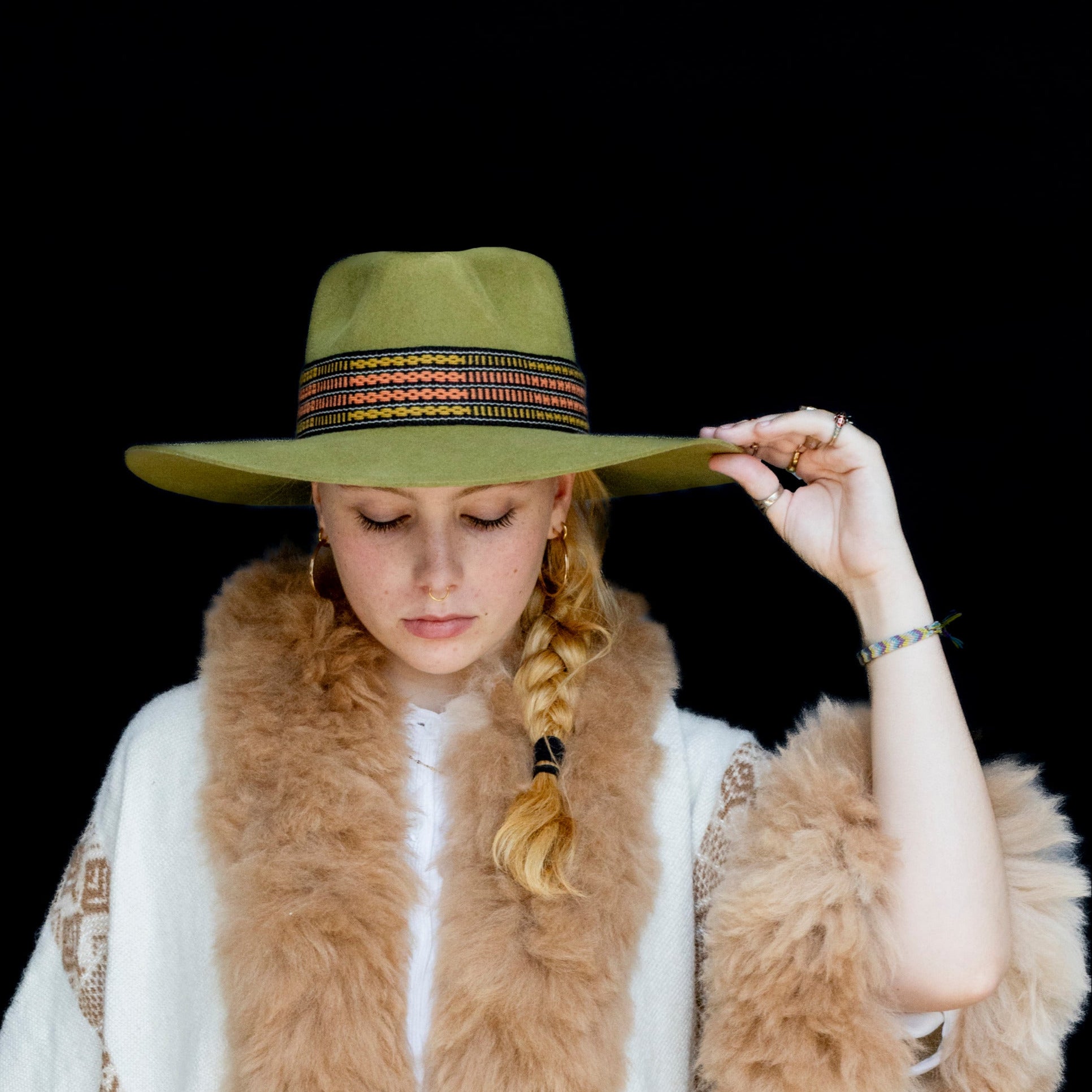 Intuition | Meadow Green Western Alpaca Wool Hat