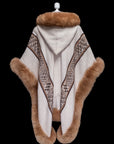 Sacred Waters | Baby Alpaca Fur Cape with Hood | 947H