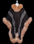 Rising Prayer | Black Baby Alpaca Fur Cape 854