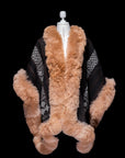 Rising Prayer | Black Baby Alpaca Fur Cape 854